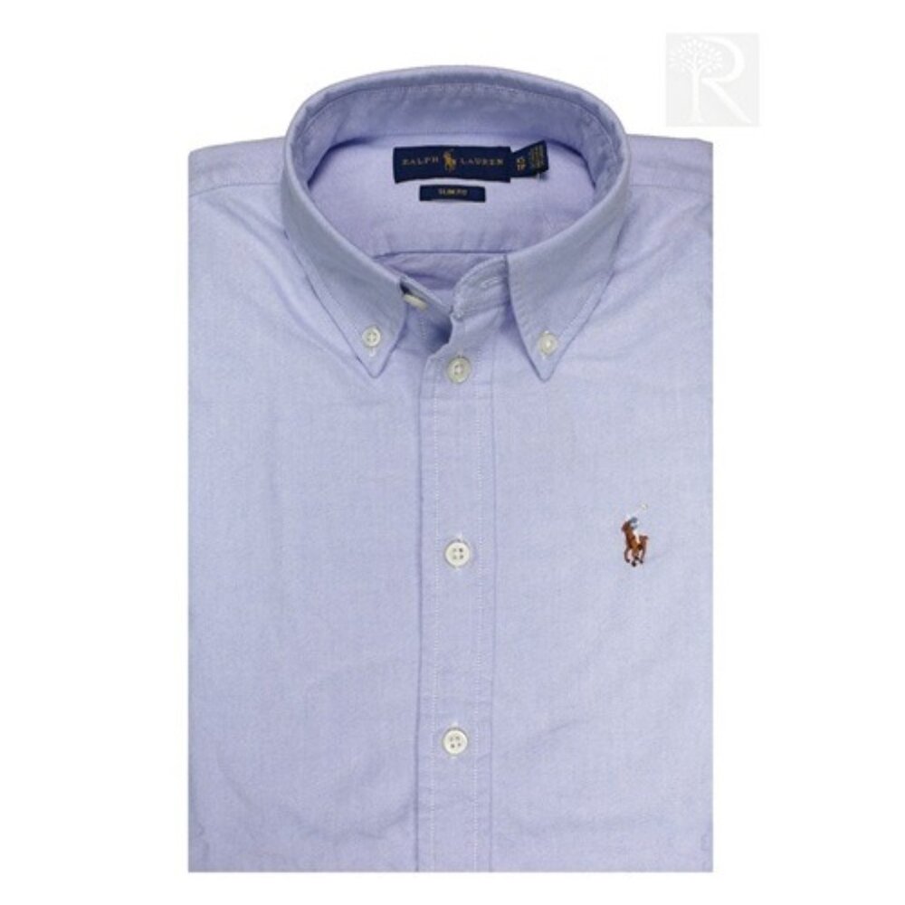NWT Polo Women LS Classic Fit Oxford Shirt Blue MSRP $128.00